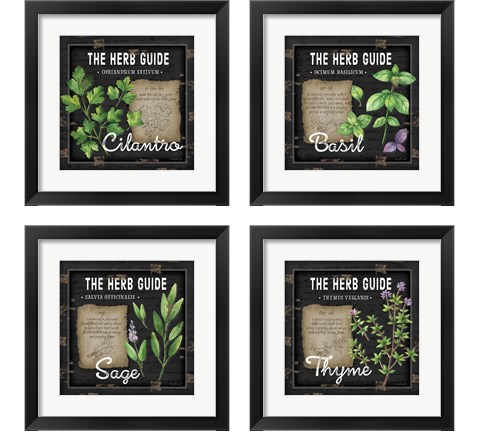 Herb Guide 4 Piece Framed Art Print Set by Jennifer Pugh