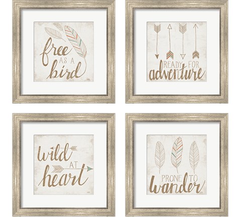 Wild & Free 4 Piece Framed Art Print Set by Laura Marshall