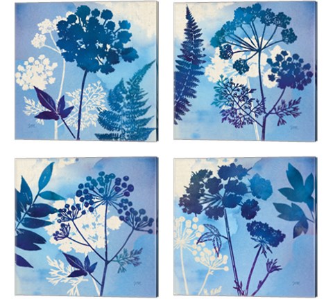 Blue Sky Garden 4 Piece Canvas Print Set by Studio Mousseau