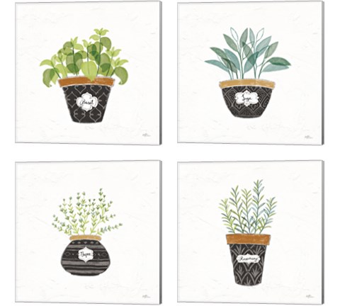 Fine Herbs  4 Piece Canvas Print Set by Janelle Penner