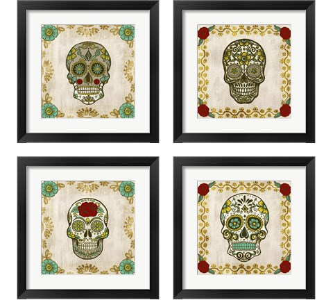 Day of the Dead 4 Piece Framed Art Print Set by Melissa Wang