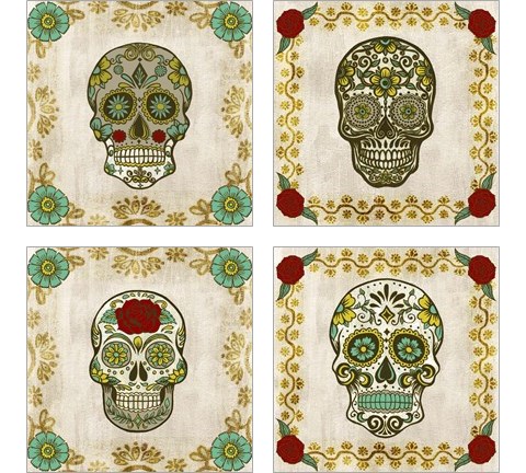Day of the Dead 4 Piece Art Print Set by Melissa Wang