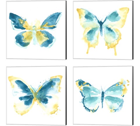 Butterfly Traces 4 Piece Canvas Print Set by June Erica Vess