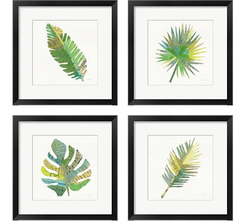 Tropical Fun Palms 4 Piece Framed Art Print Set by Courtney Prahl