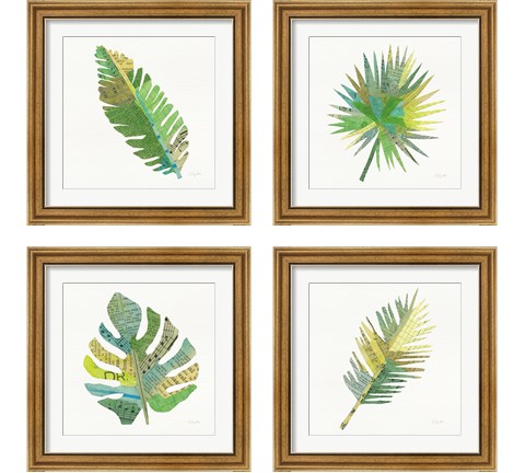 Tropical Fun Palms 4 Piece Framed Art Print Set by Courtney Prahl