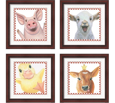 Farm Friends 4 Piece Framed Art Print Set by Myles Sullivan
