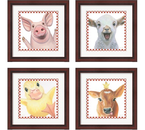 Farm Friends 4 Piece Framed Art Print Set by Myles Sullivan