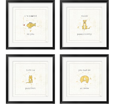 Companion Cuties 4 Piece Framed Art Print Set by Pela Studio