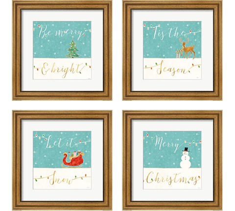 Underlined Christmas 4 Piece Framed Art Print Set by Veronique Charron