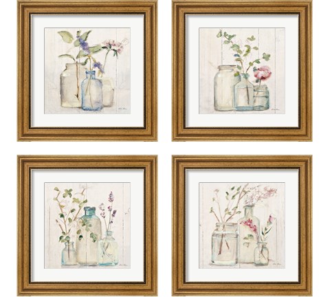 Blossoms on Birch 4 Piece Framed Art Print Set by Cheri Blum