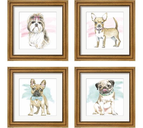 Glamour Pups 4 Piece Framed Art Print Set by Beth Grove