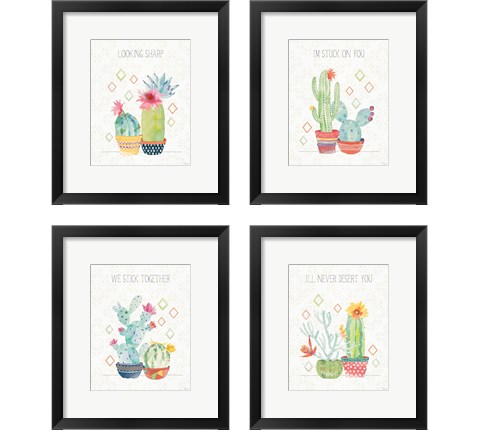 Sweet Succulents  4 Piece Framed Art Print Set by Pela Studio