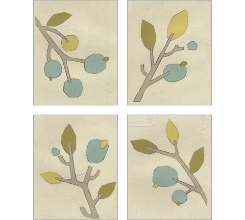 Simple Stems 4 Piece Art Print Set by June Erica Vess