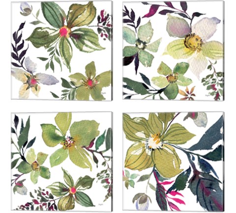 Hellebore Ya Doing 4 Piece Canvas Print Set by Kristy Rice