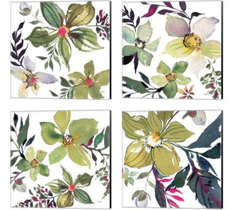 Hellebore Ya Doing 4 Piece Canvas Print Set by Kristy Rice