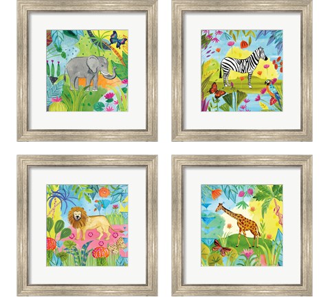 The Big Jungle 4 Piece Framed Art Print Set by Farida Zaman