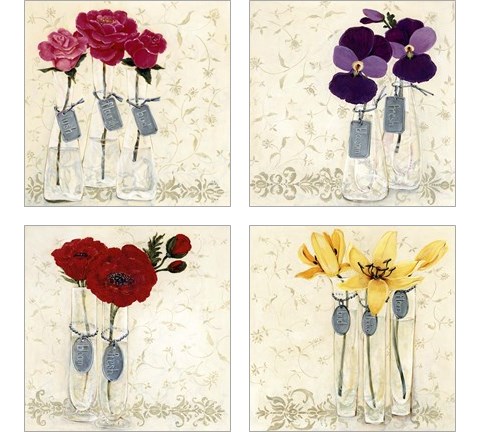 Inspired Flower 4 Piece Art Print Set by O. Boem