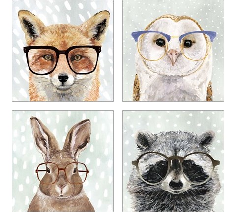 Four-eyed Forester 4 Piece Art Print Set by Victoria Borges