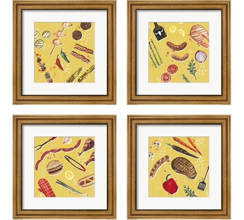 Throw it on the Grill 4 Piece Framed Art Print Set by Victoria Borges