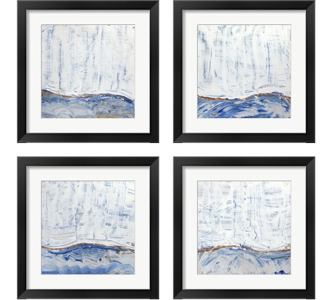 Blue Highlands  4 Piece Framed Art Print Set by Alicia Ludwig