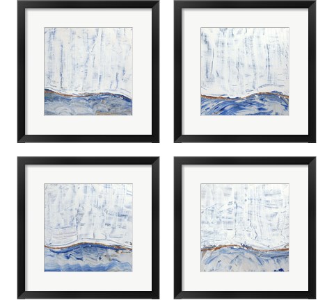 Blue Highlands  4 Piece Framed Art Print Set by Alicia Ludwig