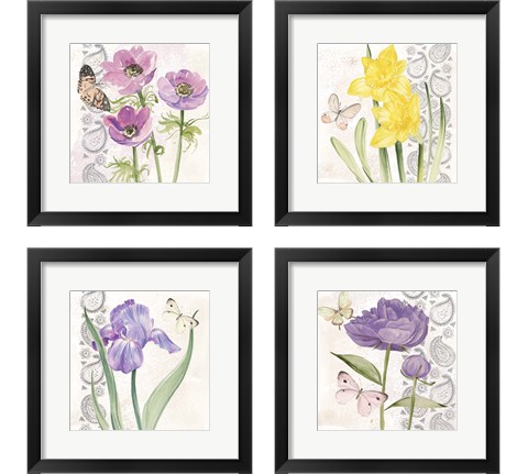 Flowers & Lace 4 Piece Framed Art Print Set by Jennifer Parker