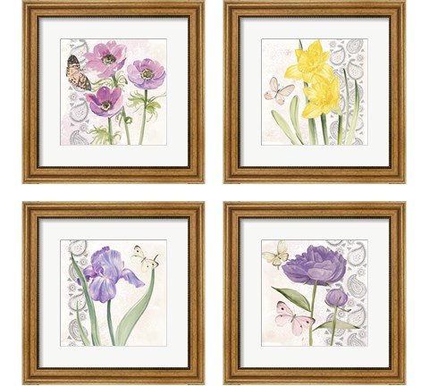 Flowers & Lace 4 Piece Framed Art Print Set by Jennifer Parker