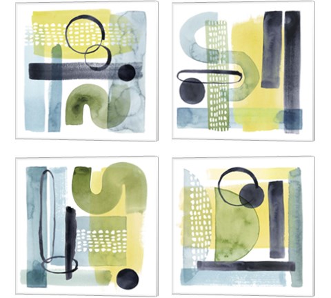 Refractions  4 Piece Canvas Print Set by Grace Popp