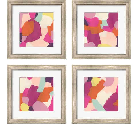 Pink Slip 4 Piece Framed Art Print Set by June Erica Vess