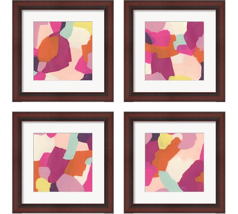 Pink Slip 4 Piece Framed Art Print Set by June Erica Vess