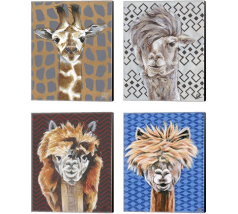 Animal Patterns 4 Piece Canvas Print Set by Jennifer Rutledge