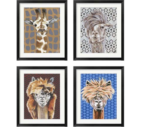 Animal Patterns 4 Piece Framed Art Print Set by Jennifer Rutledge