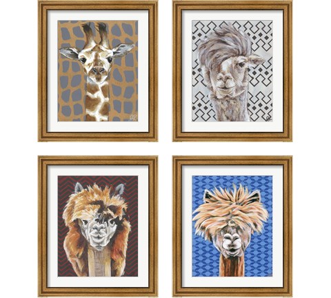 Animal Patterns 4 Piece Framed Art Print Set by Jennifer Rutledge