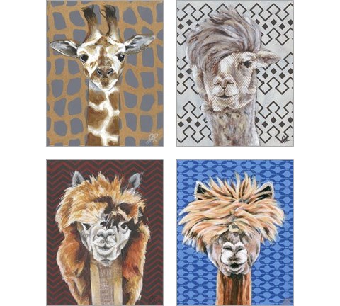 Animal Patterns 4 Piece Art Print Set by Jennifer Rutledge