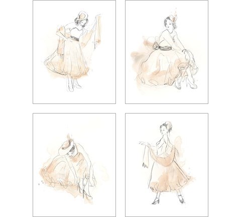 Blush & Grey Fashion 4 Piece Art Print Set by June Erica Vess