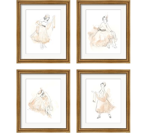 Blush & Grey Fashion 4 Piece Framed Art Print Set by June Erica Vess