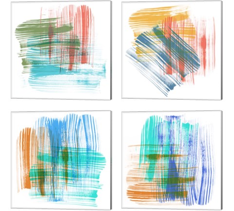 Color Swipe  4 Piece Canvas Print Set by Sharon Chandler