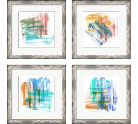 Color Swipe  4 Piece Framed Art Print Set by Sharon Chandler