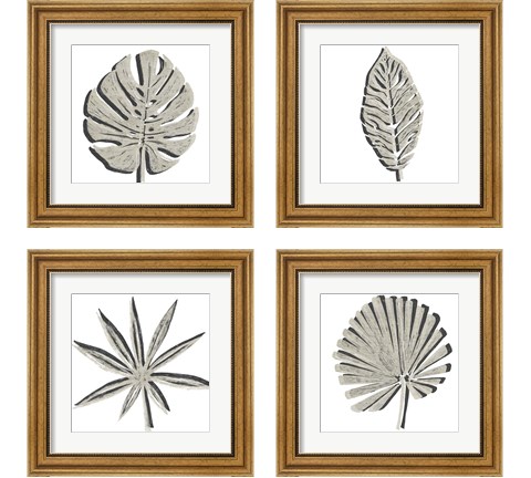Cut Paper Palms 4 Piece Framed Art Print Set by June Erica Vess