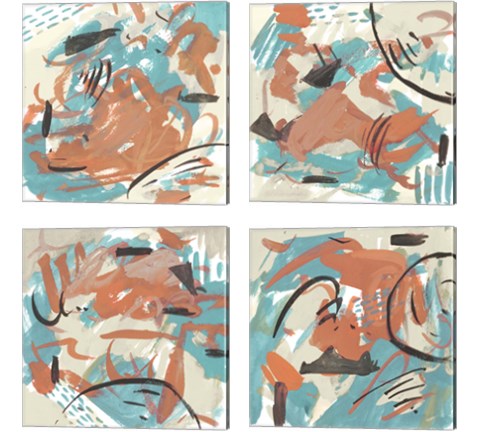 Abstract Composition 4 Piece Canvas Print Set by Melissa Wang