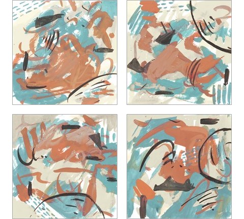 Abstract Composition 4 Piece Art Print Set by Melissa Wang