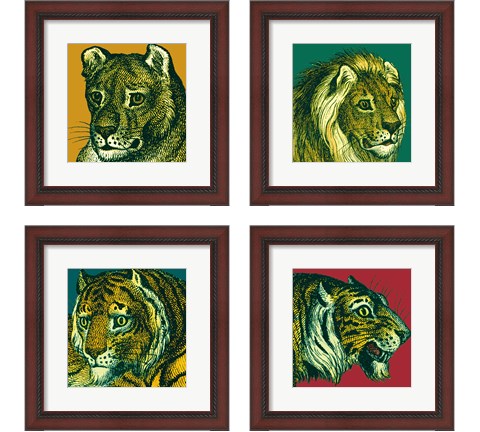Jungle Flair 4 Piece Framed Art Print Set by Wild Apple Portfolio