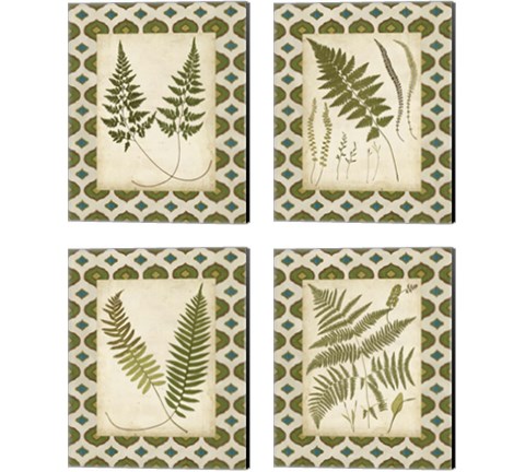 Moroccan Ferns  4 Piece Canvas Print Set by Vision Studio