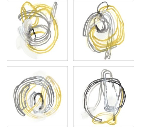 String Orbit 4 Piece Art Print Set by June Erica Vess