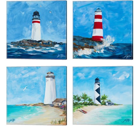 The Lighthouses 4 Piece Canvas Print Set by Julie DeRice