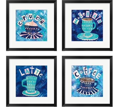 Cafe Collage 4 Piece Framed Art Print Set by Wild Apple Portfolio