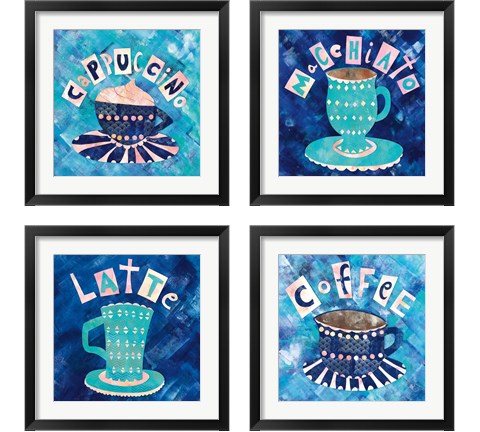 Cafe Collage 4 Piece Framed Art Print Set by Wild Apple Portfolio