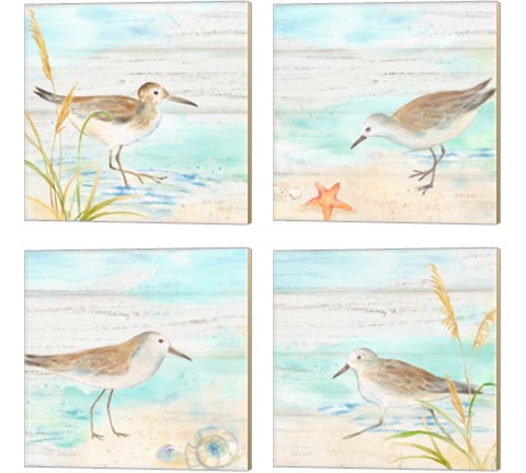 Sandpiper Beach 4 Piece Canvas Print Set by Cynthia Coulter