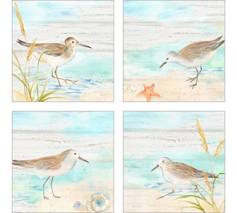 Sandpiper Beach 4 Piece Art Print Set by Cynthia Coulter