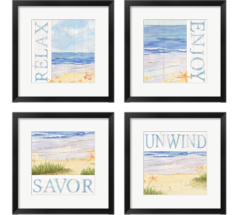 Savor the Sea 4 Piece Framed Art Print Set by Tara Reed